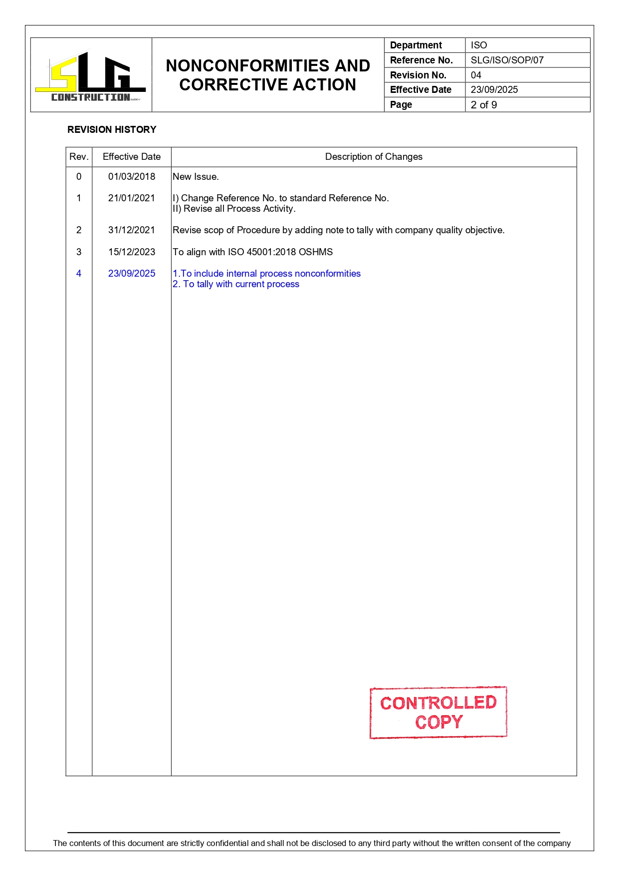 SLG-PRO-SOP Page 2